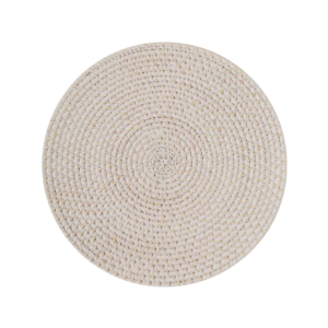 Rattan Whitewash Charger Plate