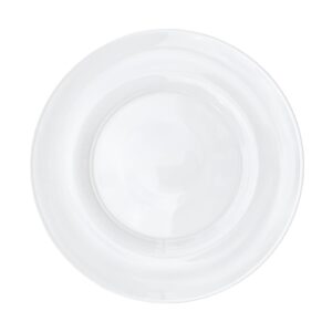 White Rim Glass Charger Plate PT